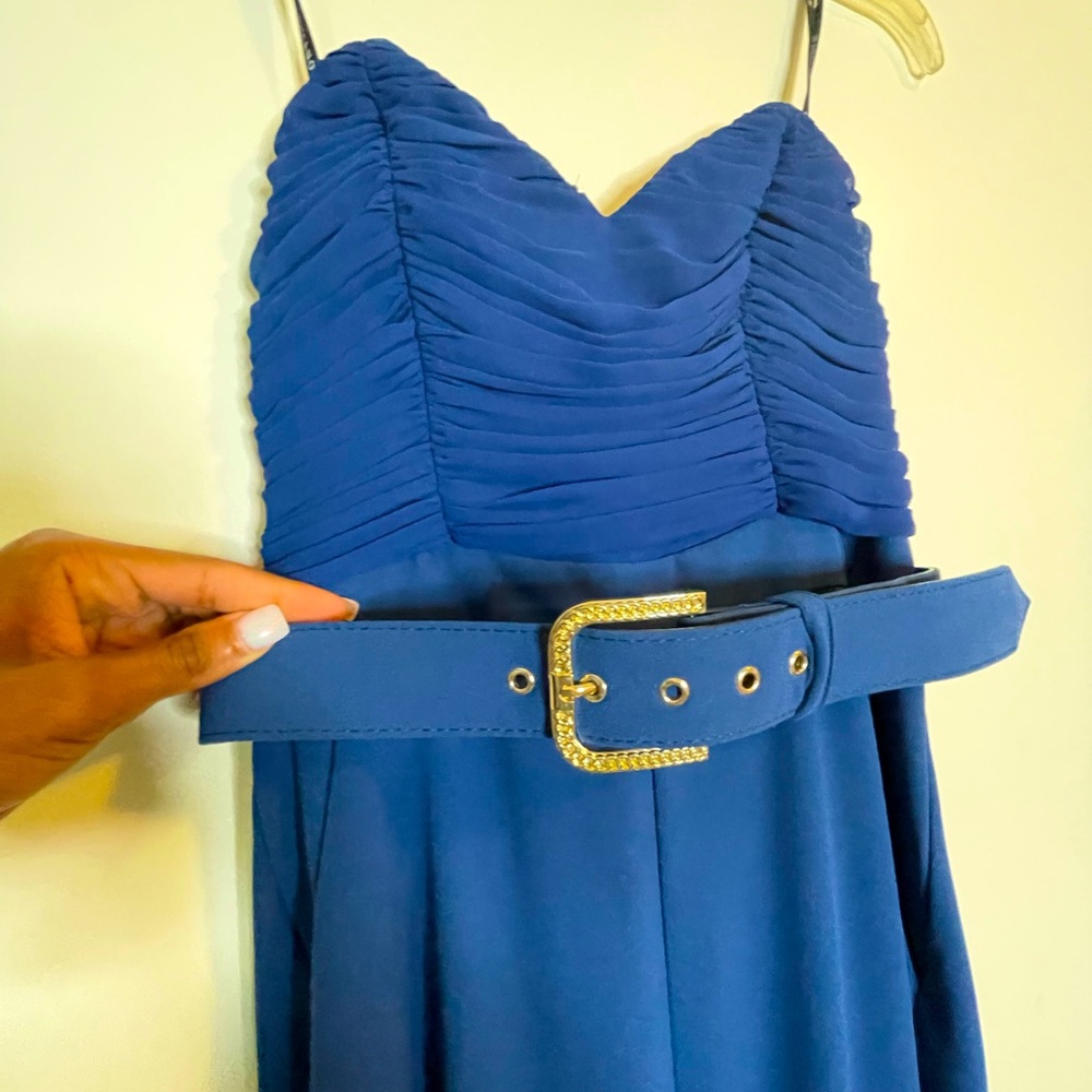 Marciano Belted Blue Jumpsuit